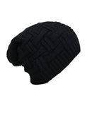 Gajraj Knitted Woolen Slouchy Beanie Cap For Men & Women (Black)