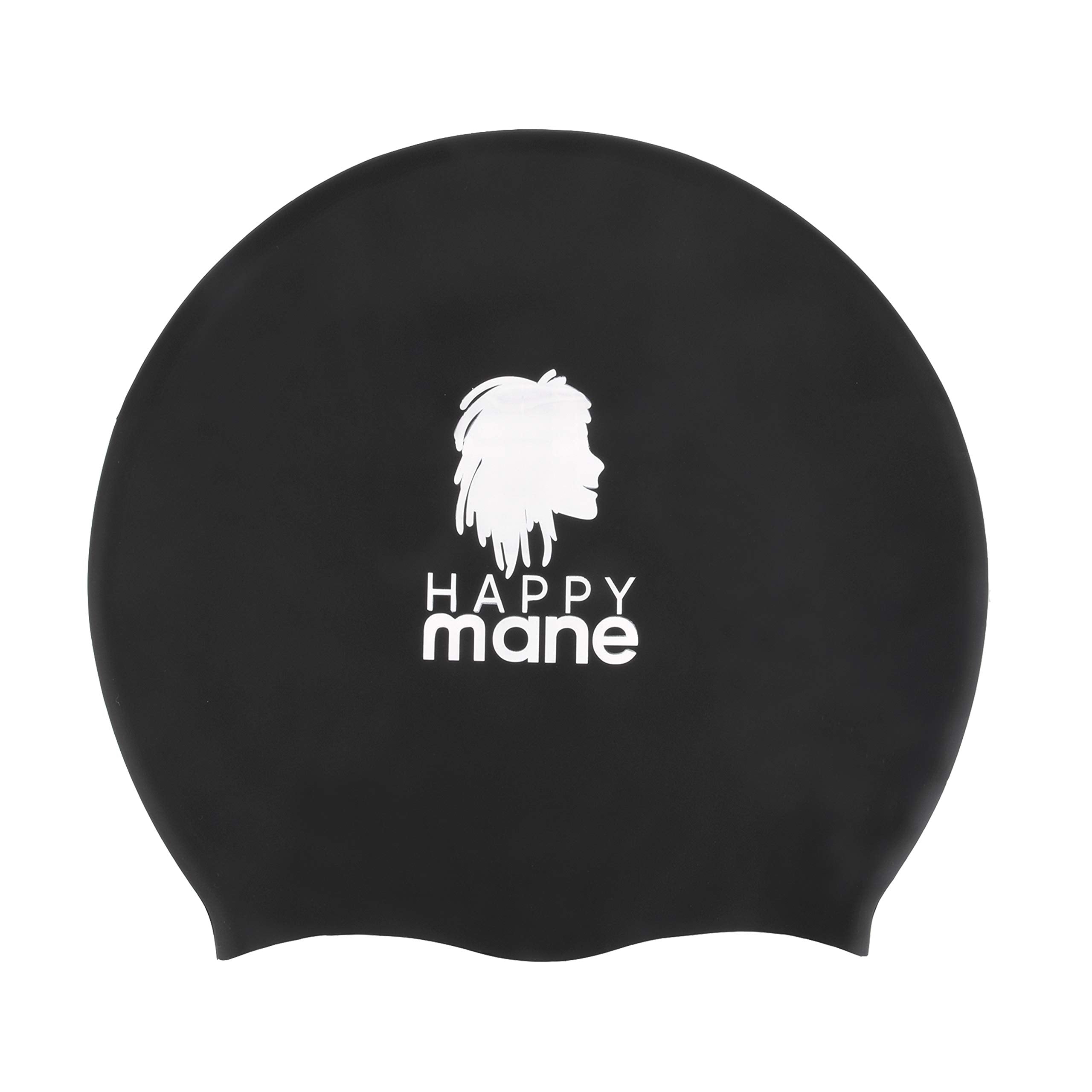Happy Mane Silicone Swim Cap For Braids And Dreadlocks - Keeps Your Hair Dry While Swimming And Bathing Long Hair, Extensions, A