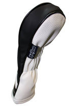 Golf Headcover Black And White Leather Style #3 Fairway Head Cover Fits Fairway Wood Clubs