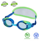 Ruigao Kids Swim Goggles Age 2-6, Toddler Goggles No Hair Pull,Child Goggles Padded Headband (1Pk - Blue Turtle)