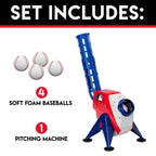 Franklin Sports Kids Mlb Pitching Machine - Mlb Baseball Pitching Machine For Kids Batting Practice - Mlb Power Pitcher With Adj