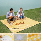 Extra Large Picnic Blanket Beach Blankets, 80''X60'' Picnic Mat Waterproof Sand Proof Foldable Portable For Outdoor Camping Hiki