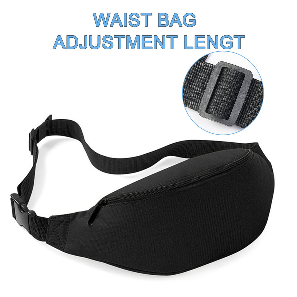 Daitet White Fanny Pack 80S 90S For Men&Women, Crossbody Waist Bag With Adjustable Belt, Large Capacity Bum Bag For Traveling Hi