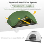Naturehike Mongar 2 Person Backpacking Tent, 3 Season Two Person Tent, Double Layer Free Standing Tents For Backpacking, Camping