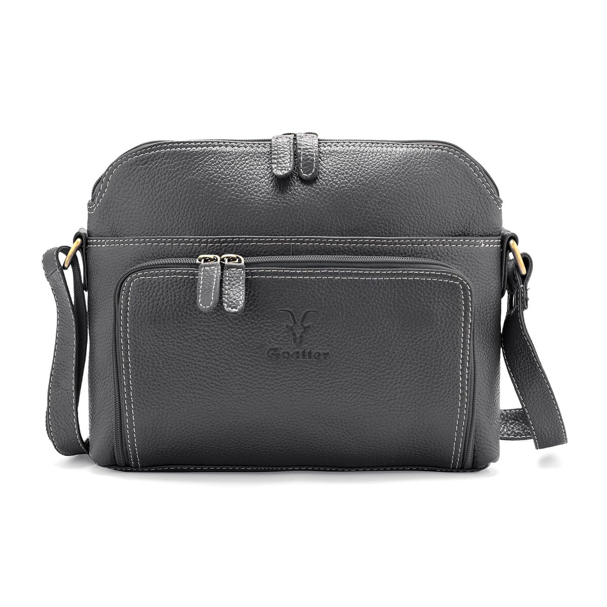 Goatter Genuine Leather Casual Sling Bag For Girls And Women (Grey)