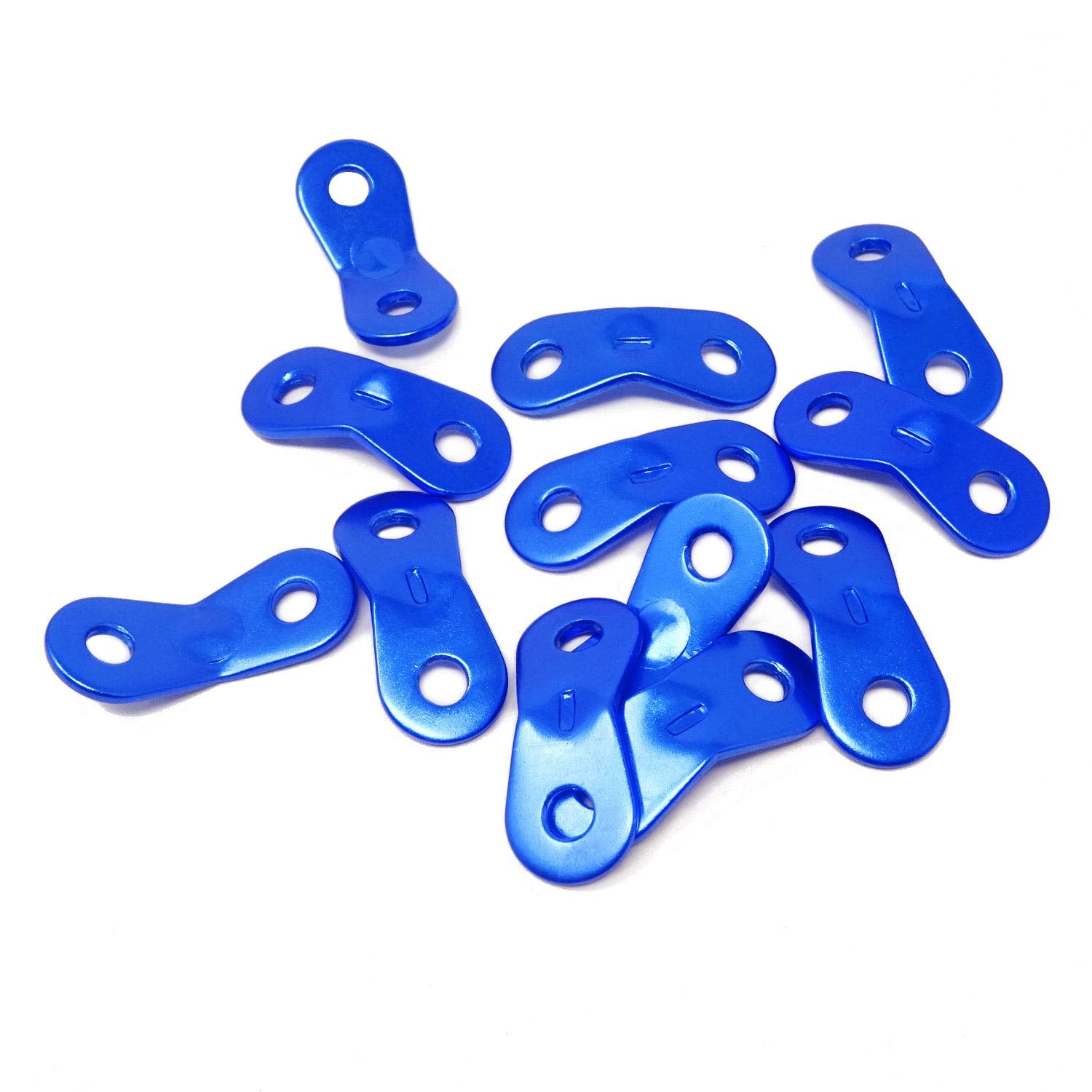 Honbay 12Pcs Aluminum Alloy Tent Rope Tensioner Dual Holes Wind Rope Tent Buckle Guyline Cord Adjuster Camping Tightening Clasp