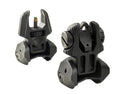 Meprolight MEPRO FRBS- FLIP Backup Sights 2 DOT Rear/Orange Hyper Bright Front - Black (Picatinny Rail)