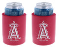 Kolder MLB Team Logo Baseball Woody Bat Can Cooler Holder - 2-Pack (Los Angeles) Angels - Thick Foam Old School Phoozie