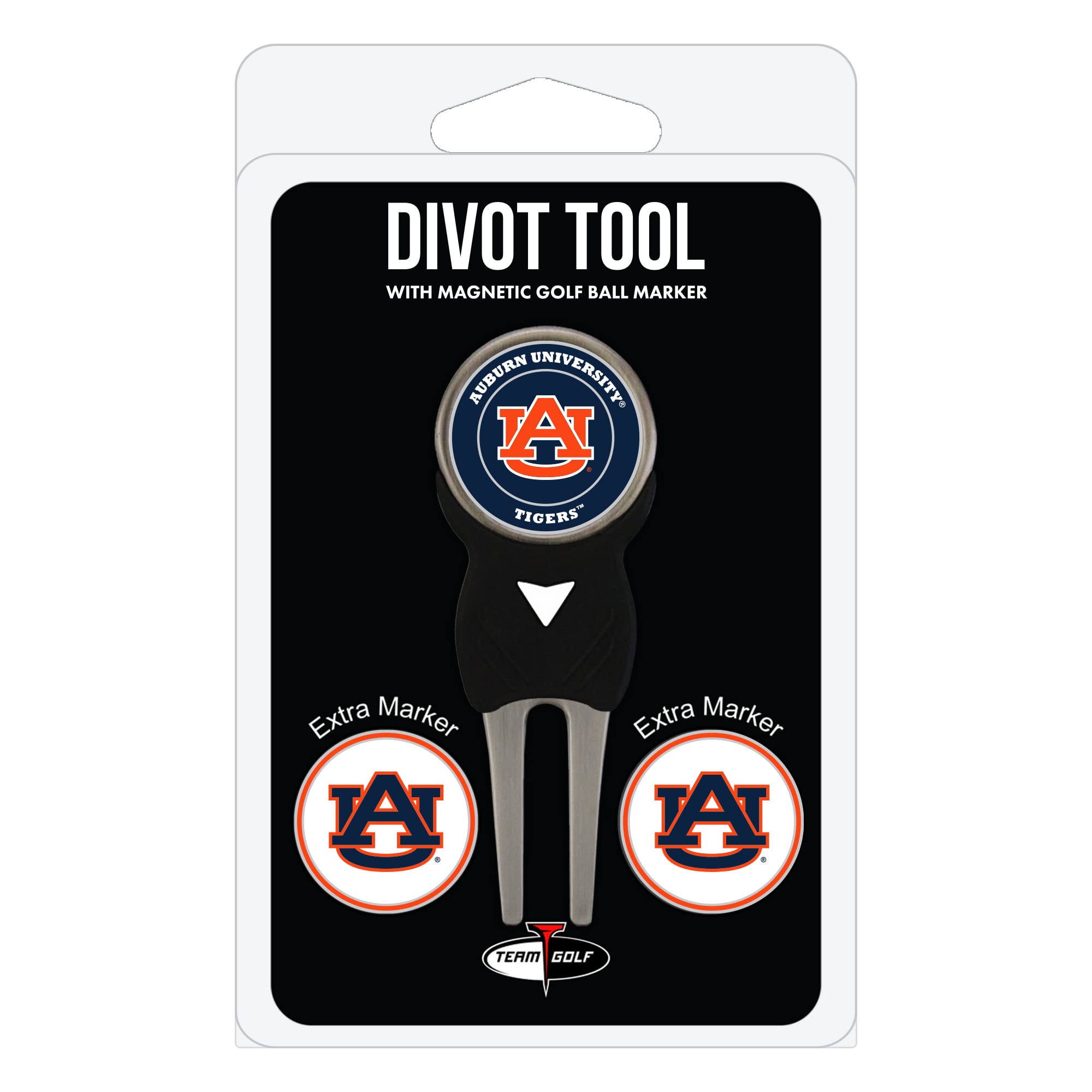 Team Golf Ncaa Auburn University Tigers Divot Tool Pack With 3 Golf Ball Markers Divot Tool With 3 Golf Ball Markers Pack, Marke