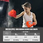 Redipo Kids Boxing Gloves For Boys And Girls, Youth Boxing Training Gloves For Kids 3-15, 4&6Oz Punching Bag Kickboxing Thai Mit