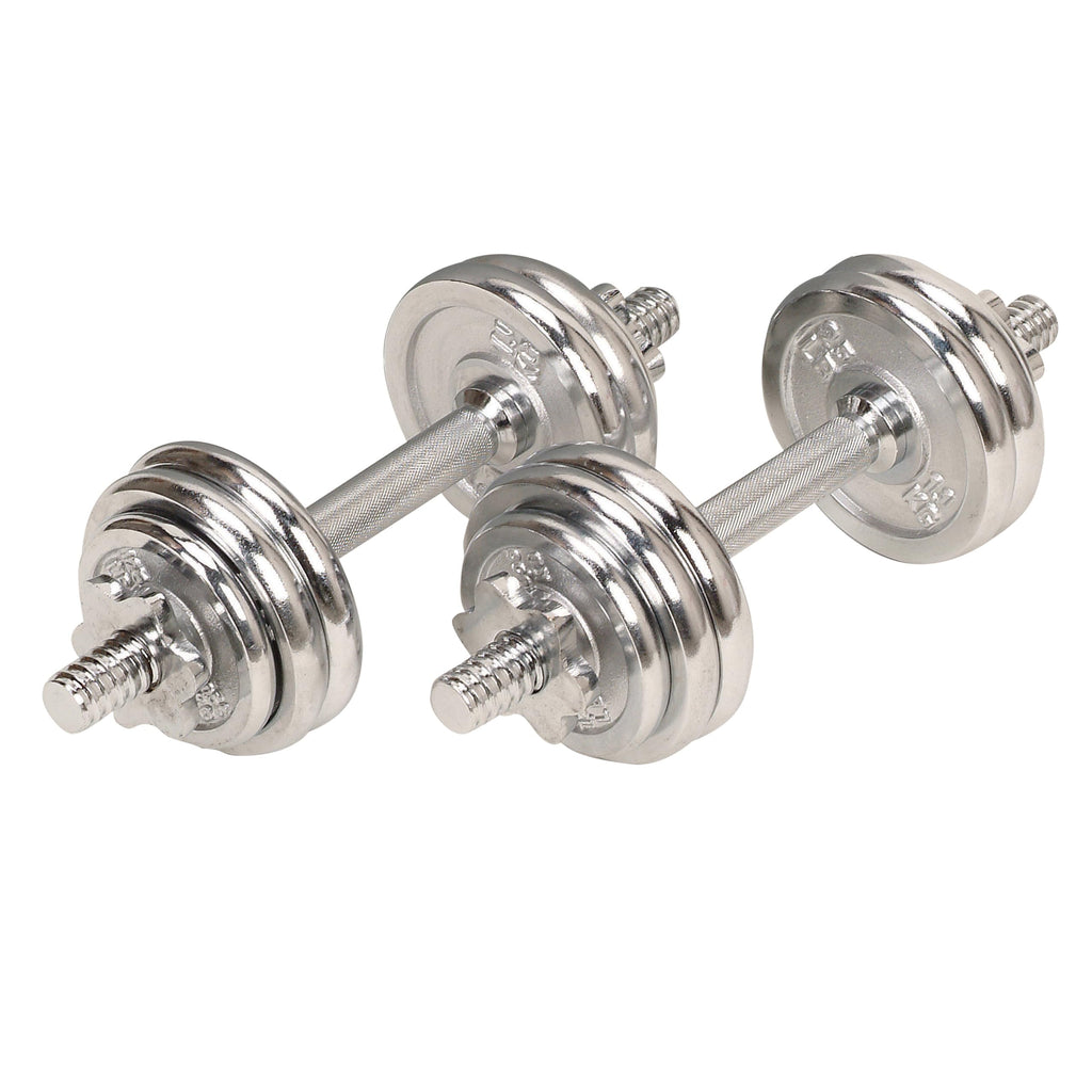 Sunny Health & Fitness 33Lb Chrome Dumbbell Set W/ Carry Case - No. 014