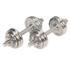 Sunny Health & Fitness 33Lb Chrome Dumbbell Set W/ Carry Case - No. 014