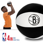 Franklin Sports Nba Brooklyn Nets Toy Basketballs - 2 Pack Of Kids Soft Mini Basketballs For Over The Door + Indoor Hoops - Nba