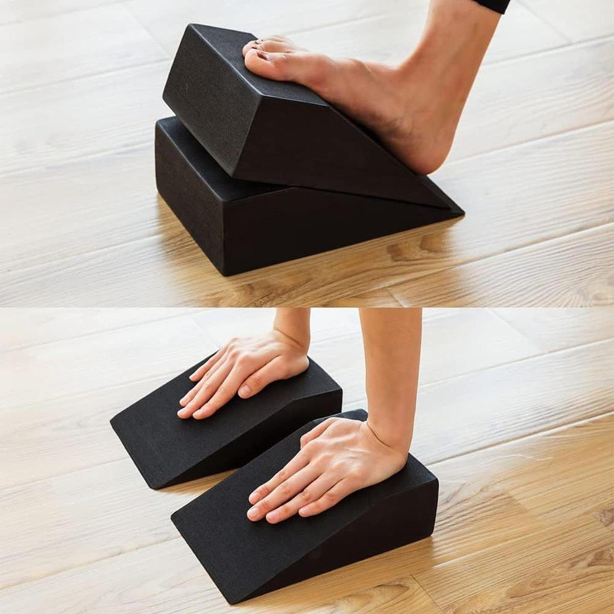 CALANDIS?2X Squat Wedge Blocks Slant Boards for Weightlifting Balancing Indoor Sports | Yoga Props | Yoga & Pilates | Fitness, R