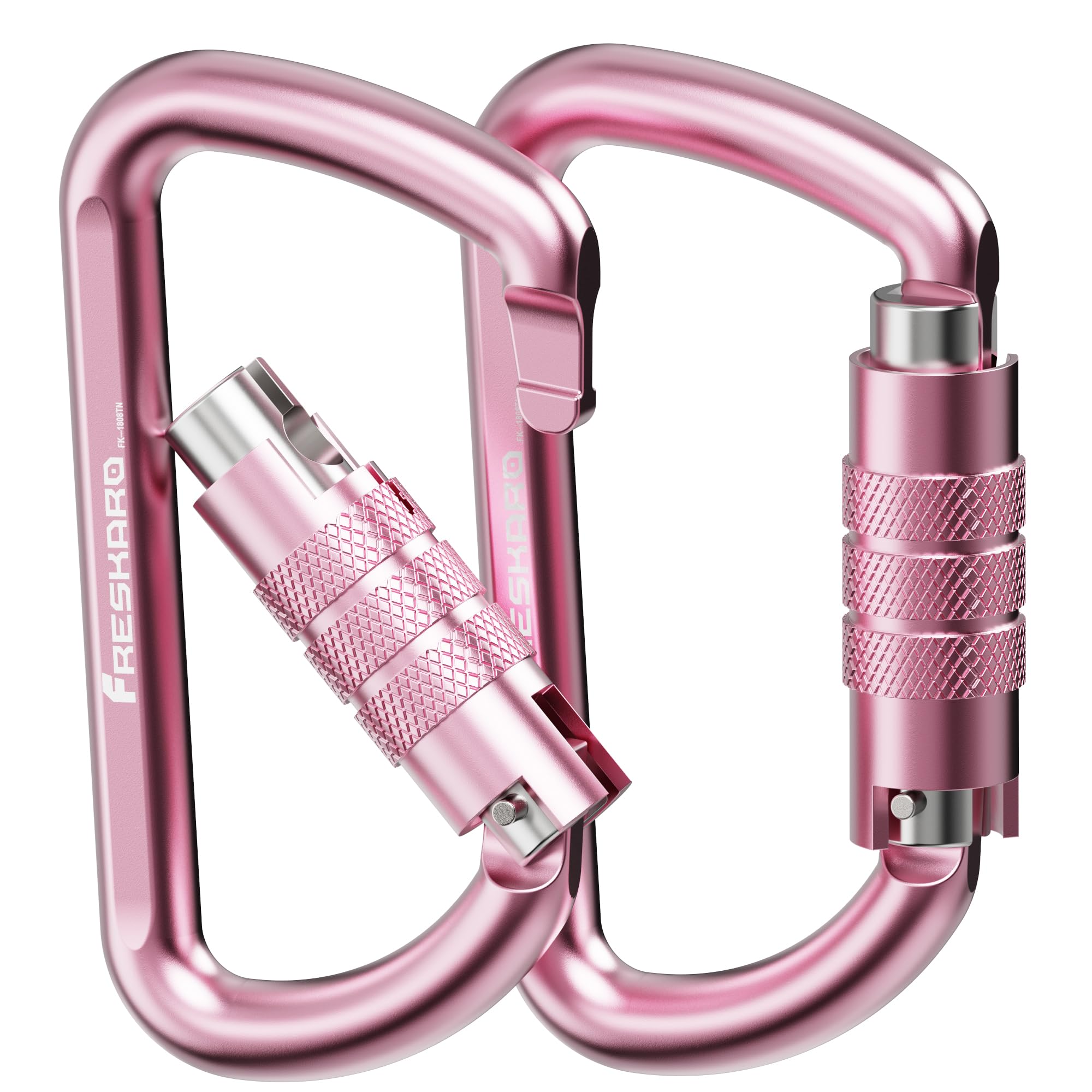Freskaro 3Inch Locking Carabiner Clips With A Twist Auto Lock, Heavy Duty Rated 2698Lbs, Lightweight & Rustproof 7075 Aluminum, 