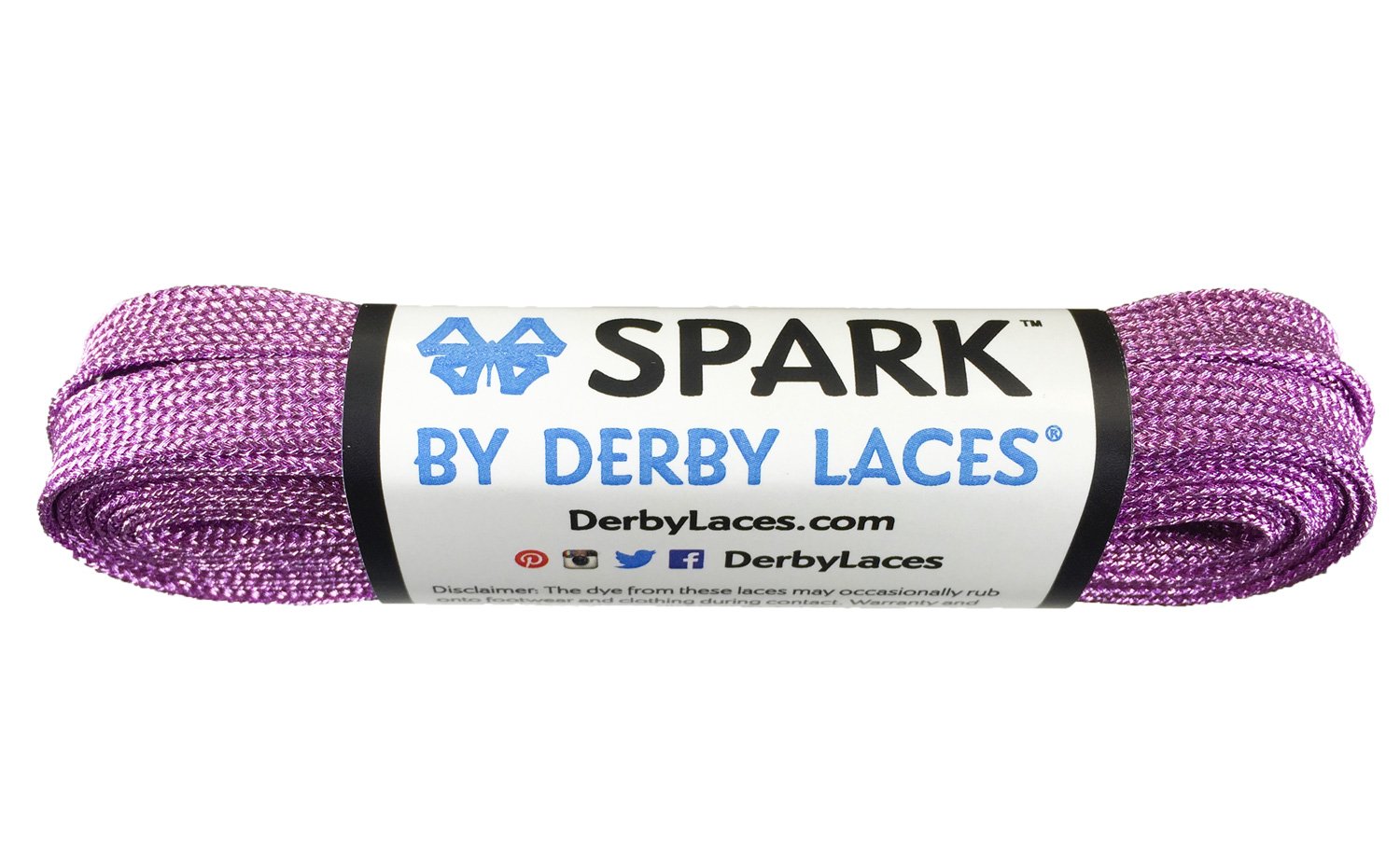 Derby Laces Lilac Purple SPARK Shoelace for Shoes, Skates, Boots, Roller Derby, Hockey and Ice Skates (72 Inch / 183 cm)