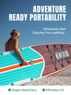 Niphean Inflatable Stand Up Paddle Board with SUP Accessories, Anti-Slip EVA Deck, 106 Inflatable Paddle Boards for Adults &