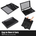 Redcamp Folding Swivel Campfire Grill, Portable Fire Pit Grill Grate Over Fire Pit, Heavy Duty Steel Grate & Camp Fire Rack With