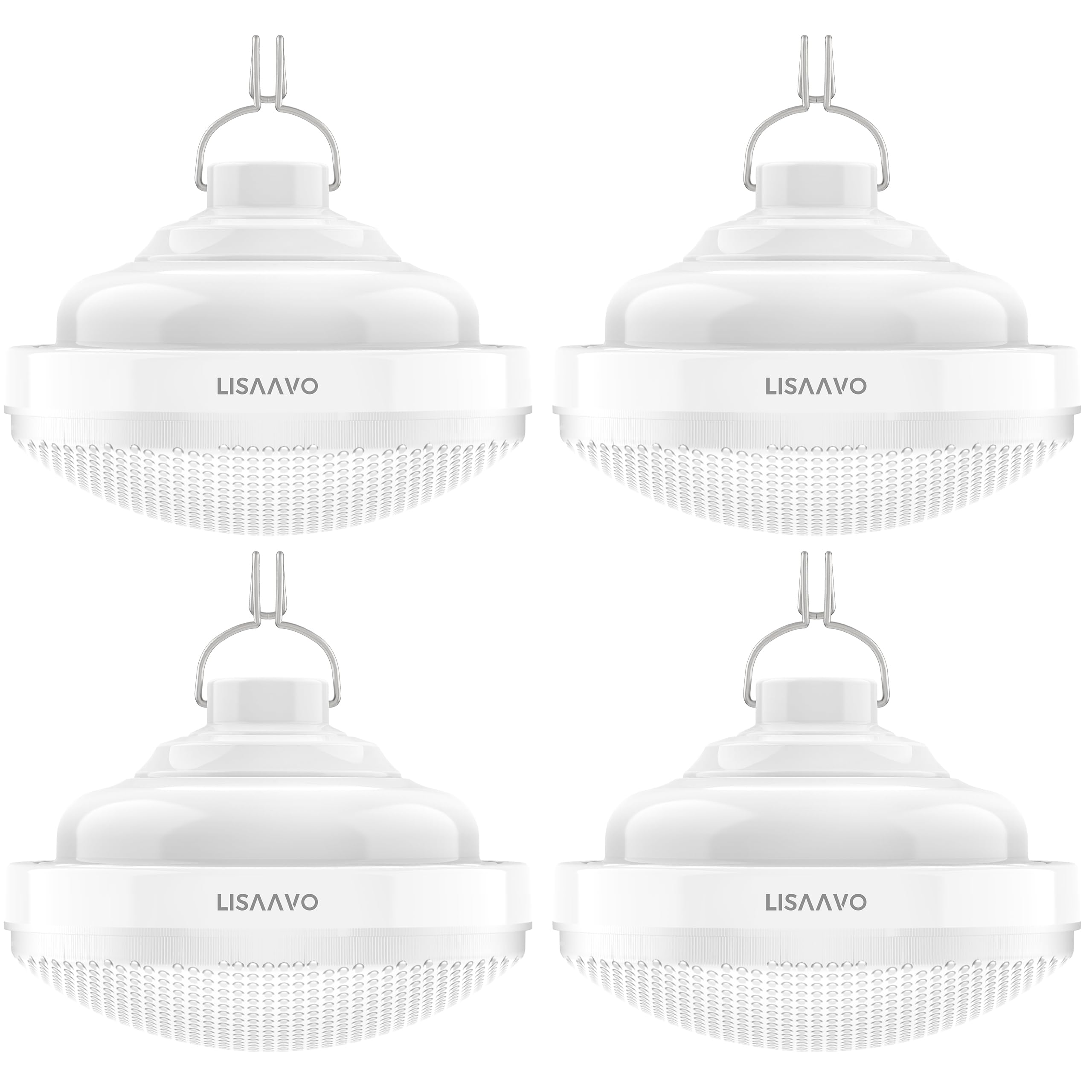 Lisaavo Tent Light Rechargeable 2400mAh Waterproof for Camping,Outdoor,Power Outage(4 Pack)