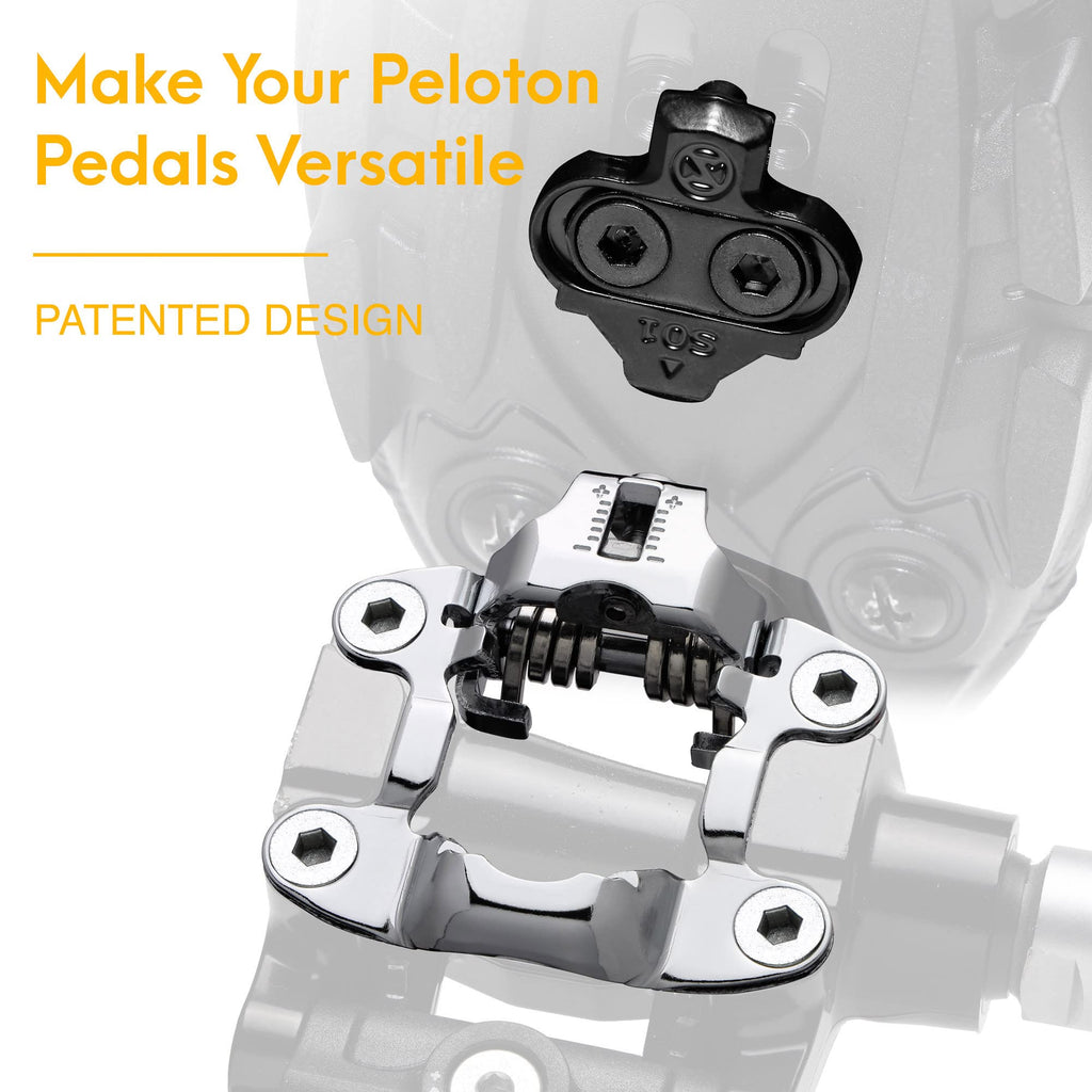 Venzo Convert Peloton Pedals To Dual Function - Compatible With Shimano Spd Adaptor Converter & Look Delta - For Peloton Bike &