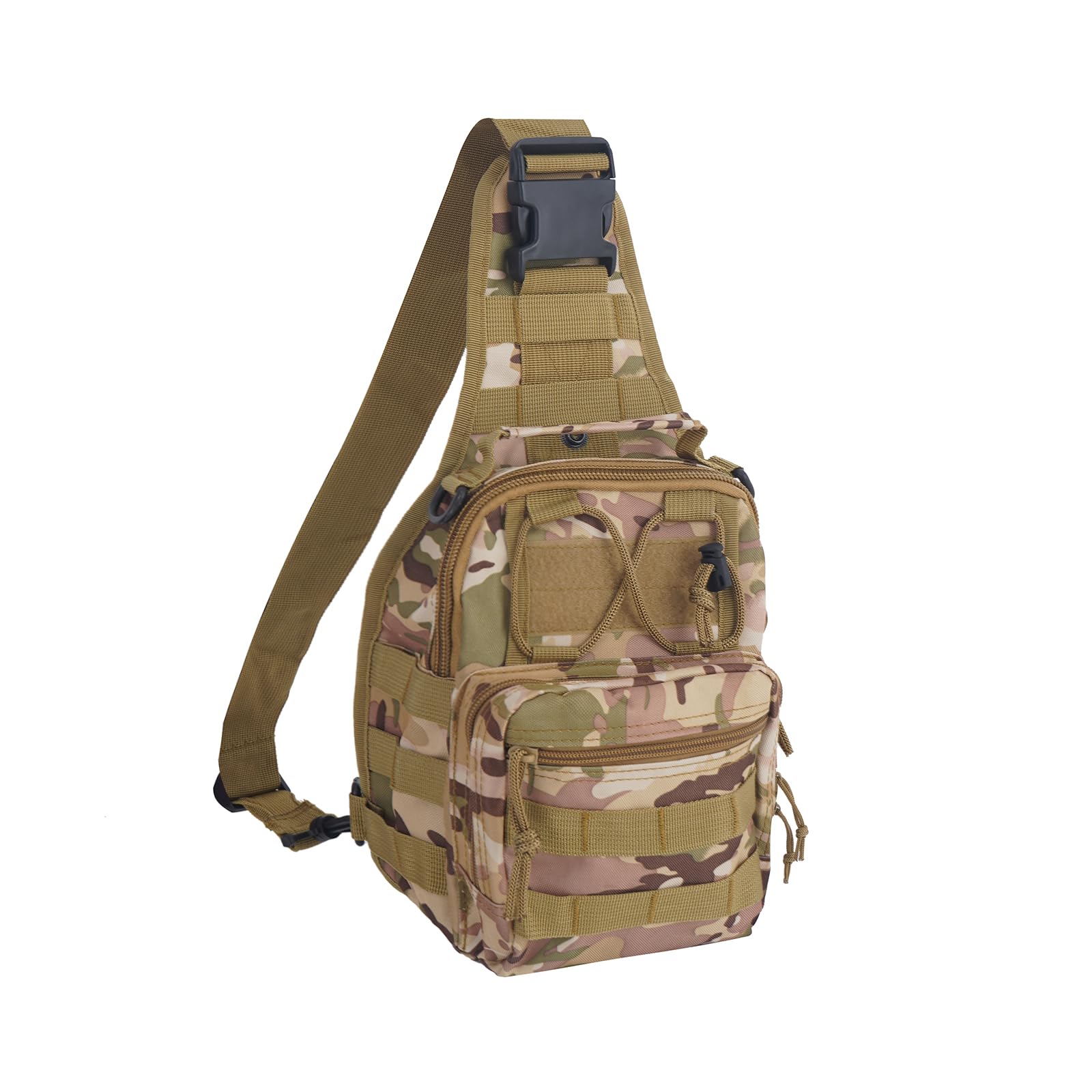 FAMI Outdoor Tactical Bag Backpack, Military Sport Bag Pack Sling Shoulder Backpack Tactical Satchel for Every Day Carry (CP)