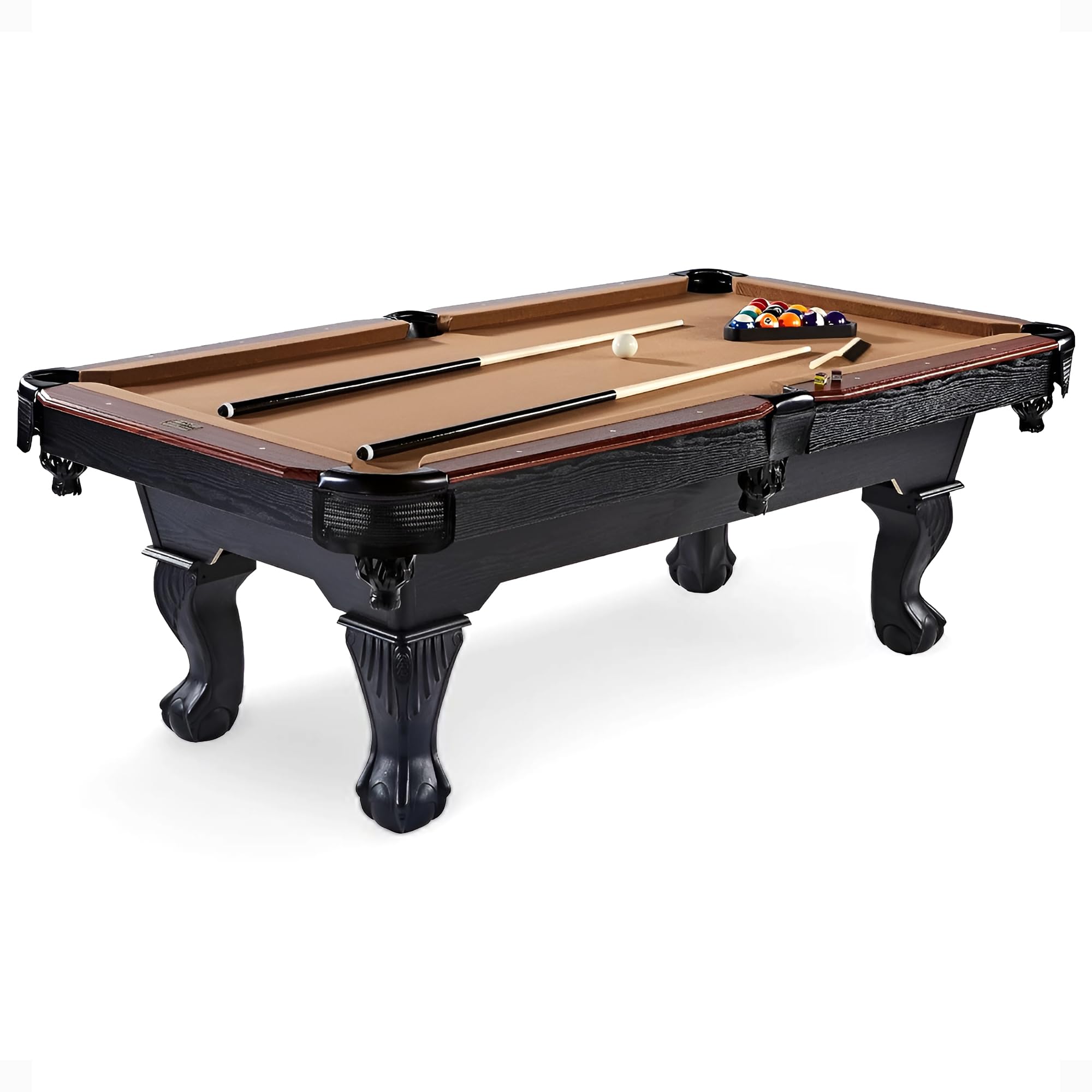 Barrington Billiards 7.5' Belmont Drop Pocket Table With Pool Ball And Cue Stick Set