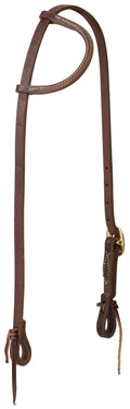 Weaver Leather Working Tack Sliding Ear Brass Single Buckle Headstall, Oiled Canyon Rose, 5/8'' (10-0721)