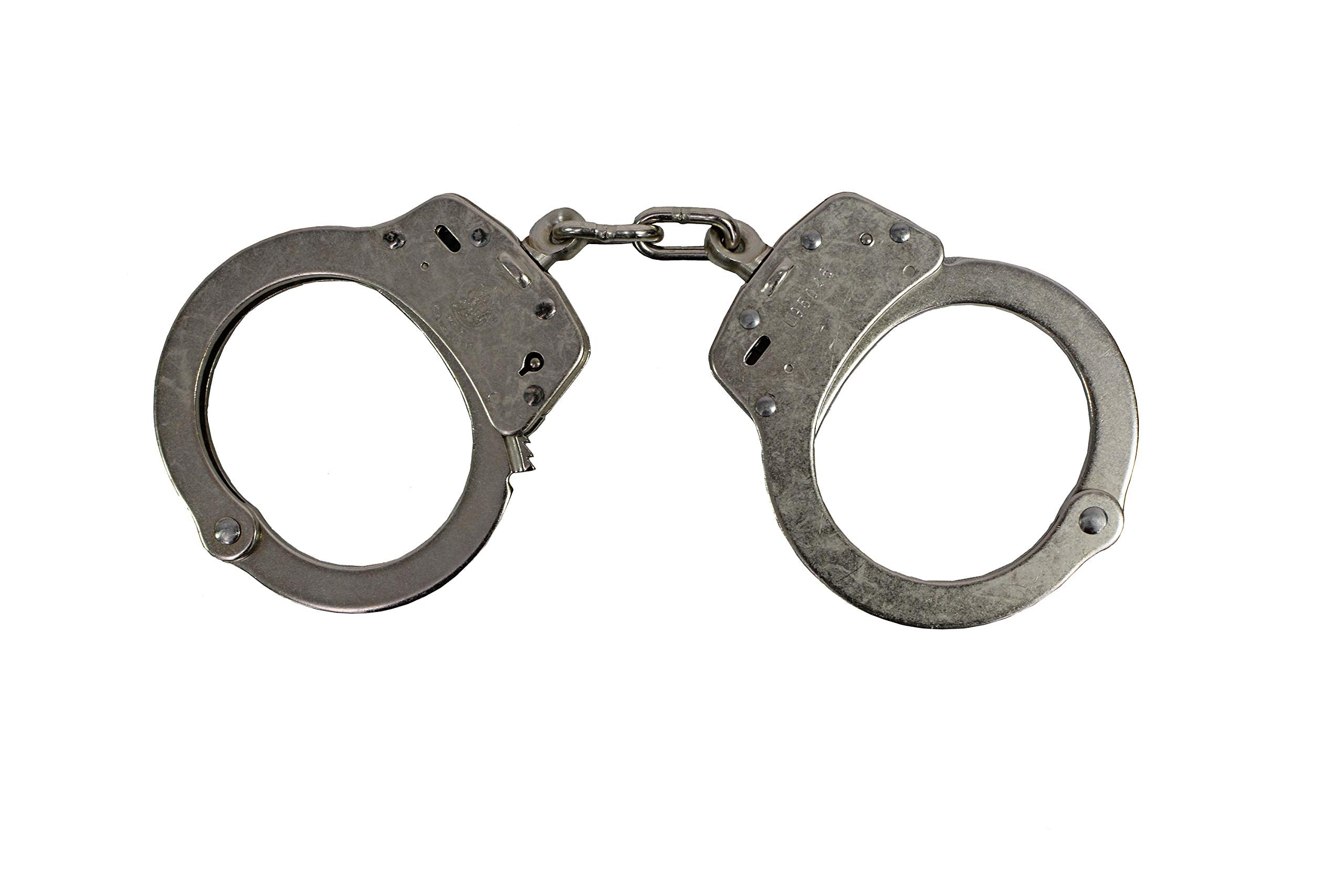 Smith & Wesson M100-1 Chain Handcuffs, Nickel Plated
