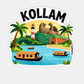THAMPZ Kollam 3D Embossed Flexible Fridge Magnet 0.5mm Decorative with Strong Hold | Refrigerator Magnet for Notes, Photos & Ki