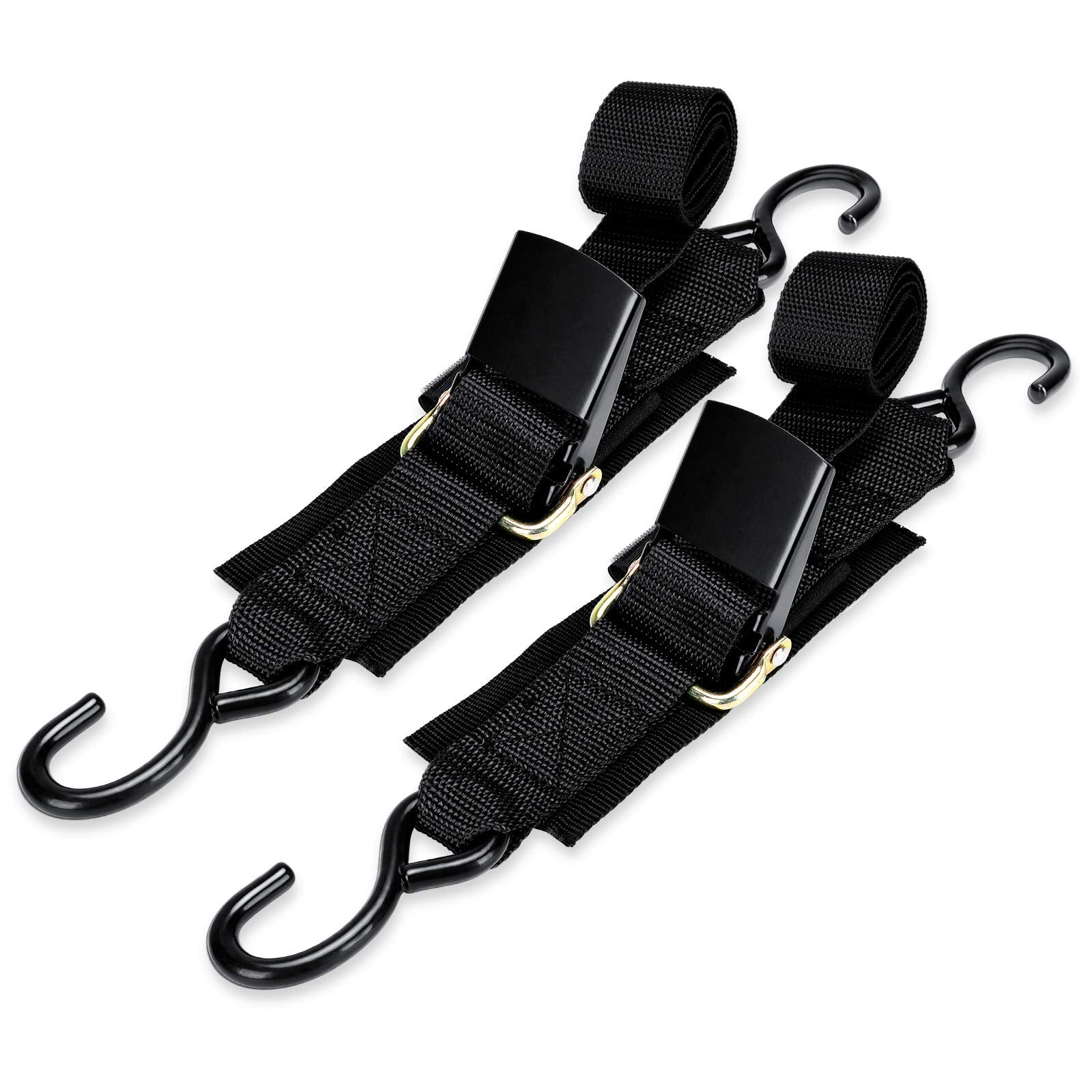 Welluck Boat Trailer Transom Tie Downs Straps 1200 Lbs, 2'' X 4' Adjustable Boat Buckle Transom Tie Downs To Trailer, Marine, Je