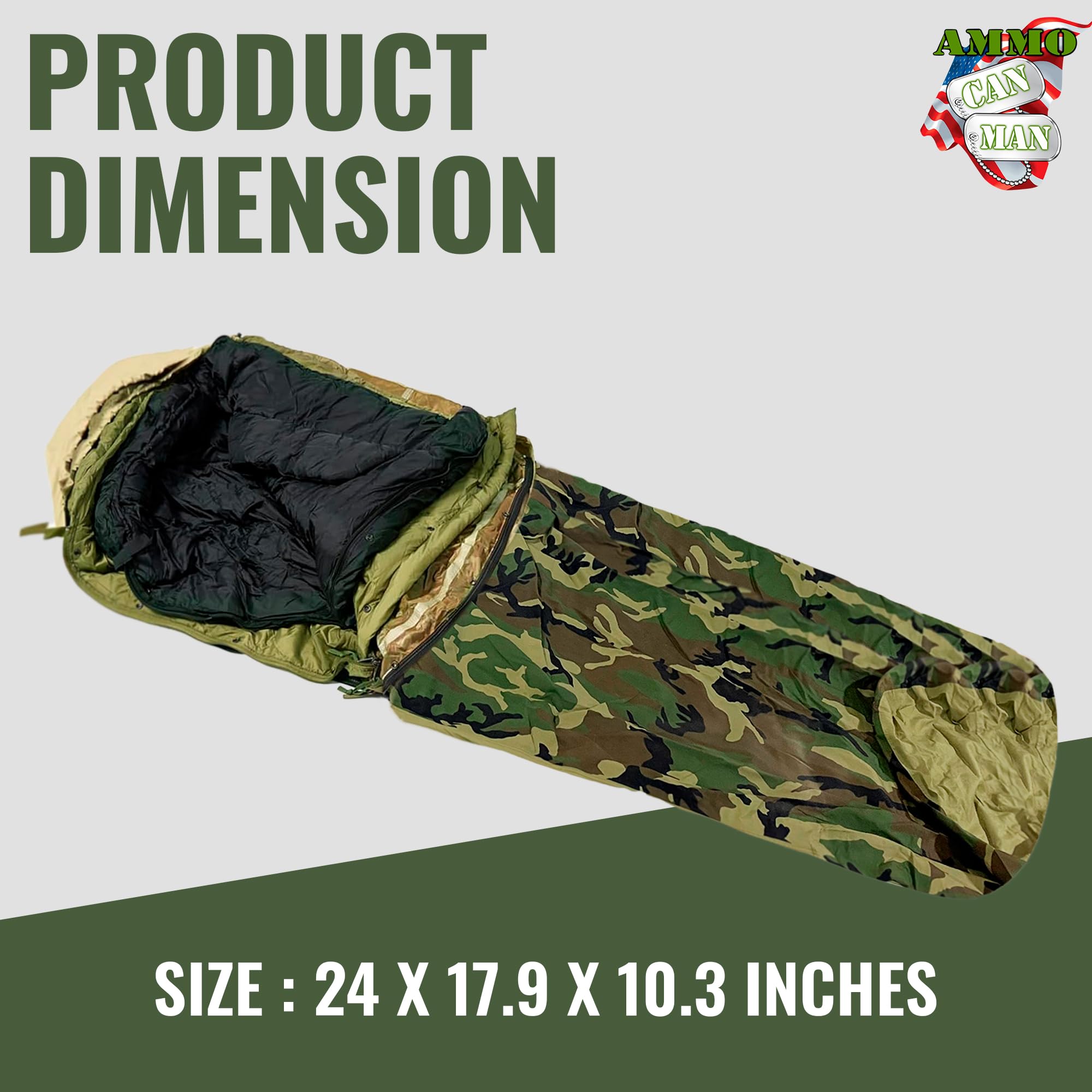 Military Modular Sleep System 4 Piece With Goretex Bivy Cover And Carry Sack