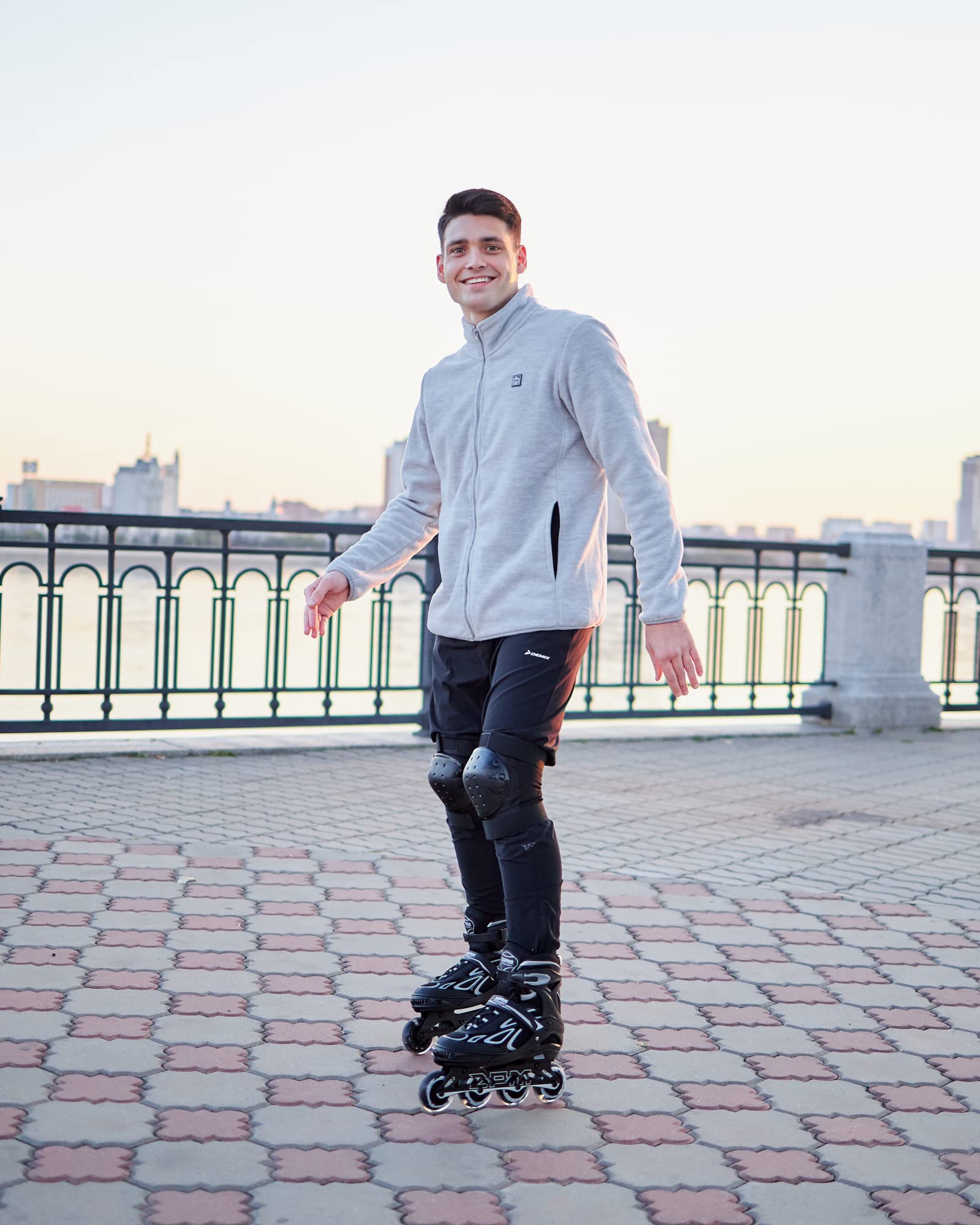 2PM SPORTS Vinal Girls Adjustable Flashing Inline Skates, All Wheels Light Up, Fun Illuminating Skates for Kids and Men - Silver