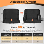 Hoperan 23'' Dual-Sided Heated Stadium Seats For Bleachers With Back Support, 3 Levels Heating Stadium Seating For Bleachers Sea