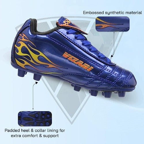 Blaze Firm Ground Soccer Cleats - Blue/Orange - Vizari Sports