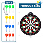 Magnetic Dart Board, Safe Dart Game Toy For Kids, 12Pcs Magnetic Darts, Excellent Indoor Game And Party Game, Double Sided Dart