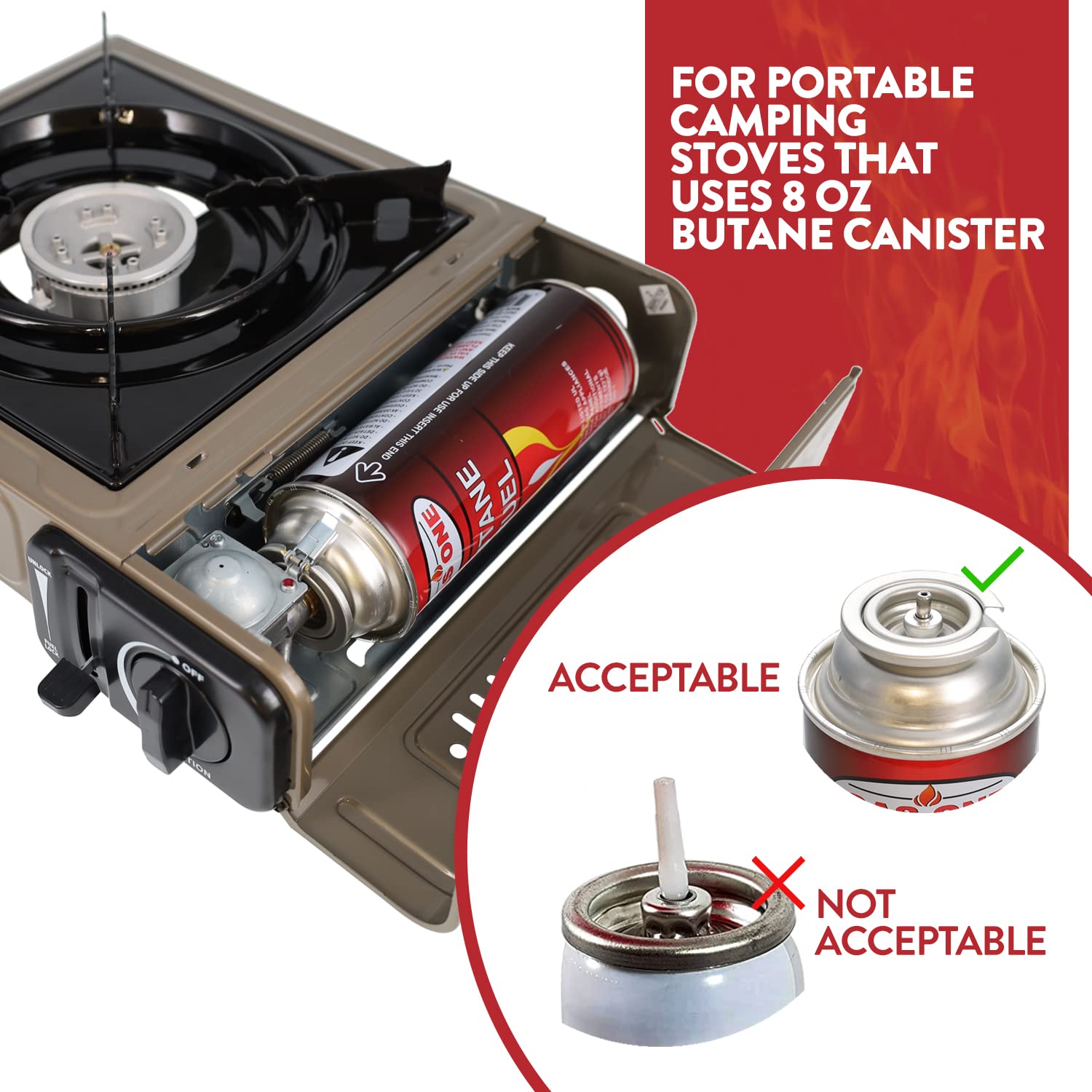 12 Butane Fuel Gasone Canisters For Portable Camping Stoves