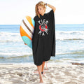 Catalonia Hooded Surf Towel Poncho,Super Water Absorption Microfiber Beach Sand-Proof Wetsuit Changing Robe for Adults Men Women