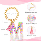 Letter Charm Accessories for Stanley Cup 1 PCS Cute Initial Keychain Handle Charm for Stanley Tumbler for Women Pink Letter M