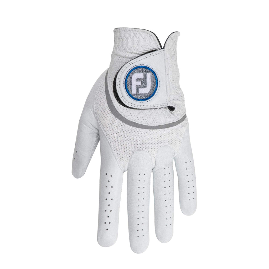 Footjoy Mens Hyperflx Golf Gloves White Cadet Medium, Worn On Left Hand