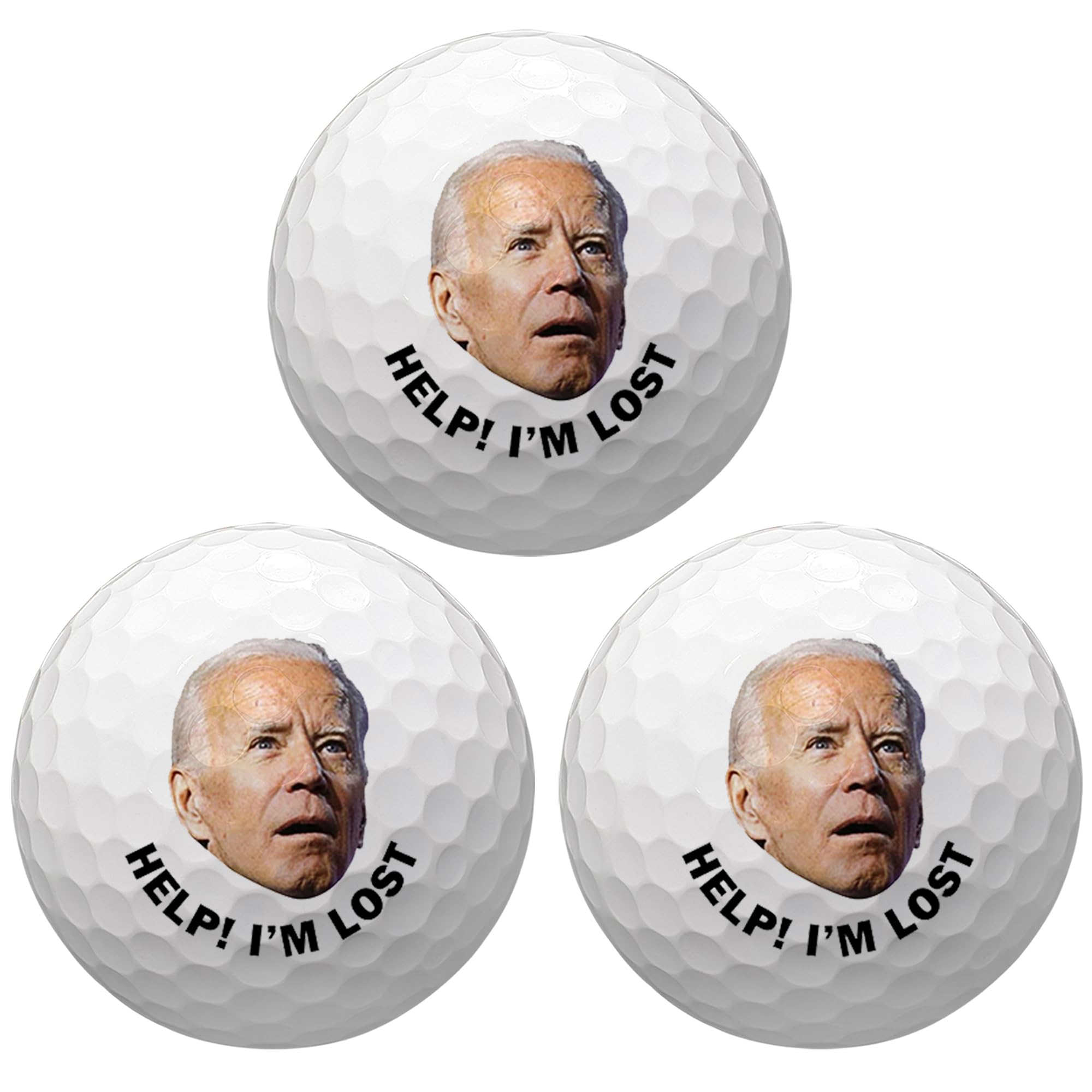 With Love From Julie 3 Pack Golf Balls Funny Novelty Golfers Gift - Help I'M Lost - Funny Photo For Men Boyfriend Husband Grandp