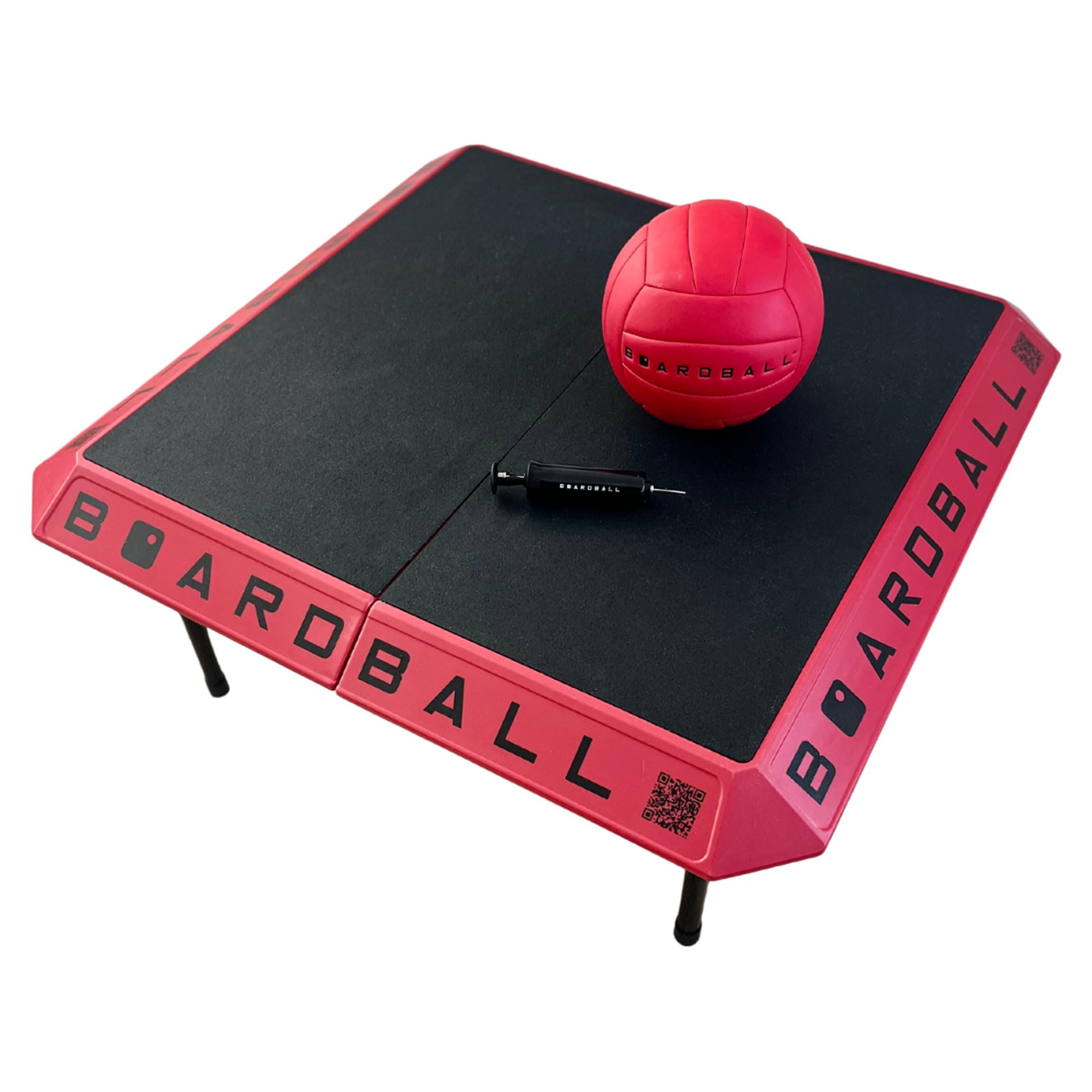 Boardball Sport Portable Volleyball Board Game Set, Indoor & Outdoor Play with Rubber Top Surface Board, Full-Size Ball and Hand