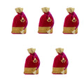 DMS RETAIL Return Gift Bags/Wedding Party Favor/Jewellery Pouch/Shagun Gift Pouch Velvet/sh*Immer Potlis (Set of 159 * 7 Mediu