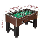 Hathaway 56-Inch Primo Foosball Table, Family Soccer Game With Wood Grain Finish, Analog Scoring And Free Accessories