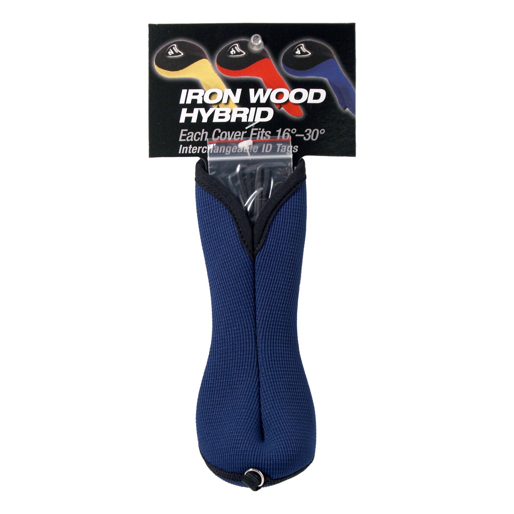 Stealth Club Covers 15060Int Hybrid Id 3-4-X Golf Club Head Cover, Navy Blue Solid/Black Trim