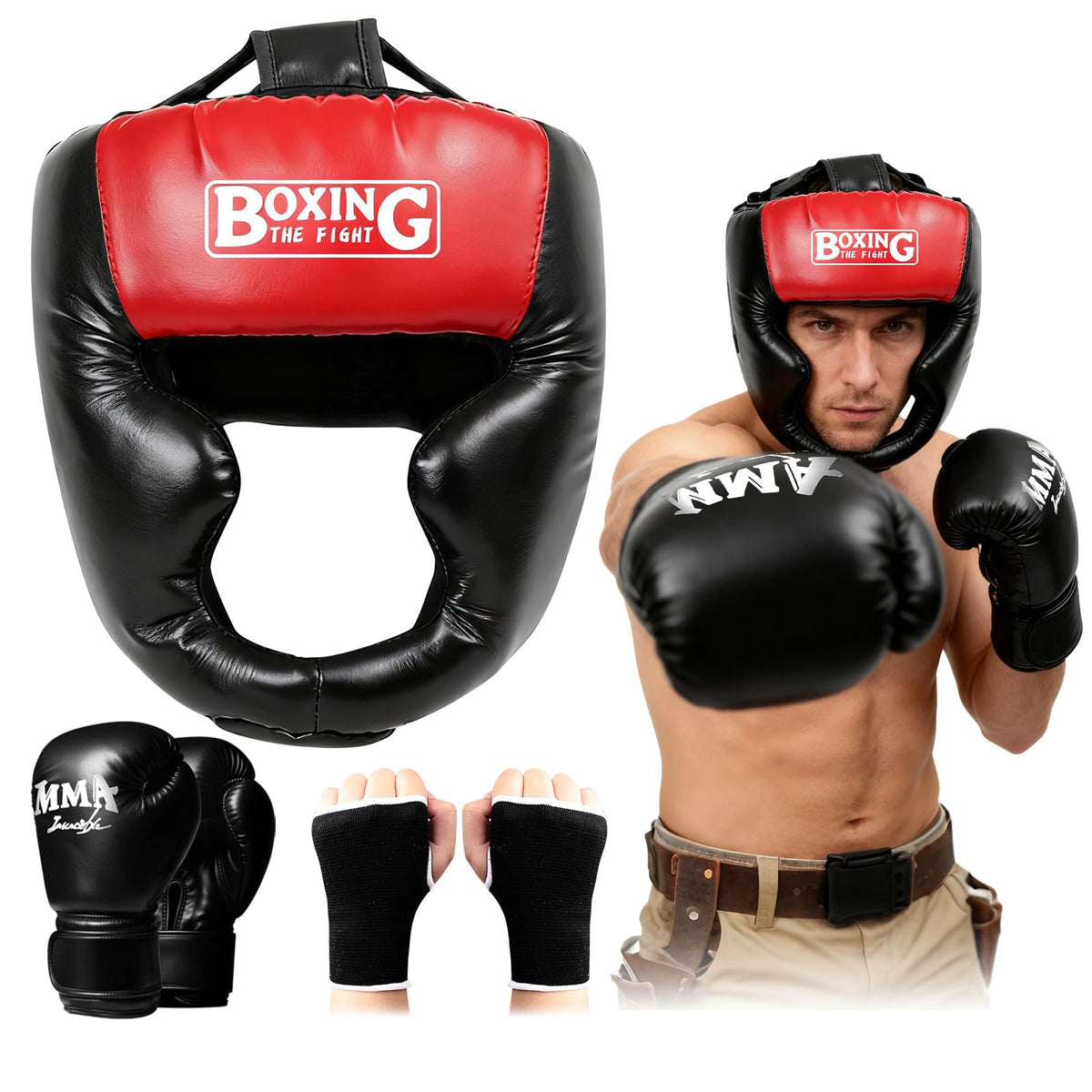 Boxing Headgear Wrestling Headgear For Kickboxing Muay Thai Karate Head Guard