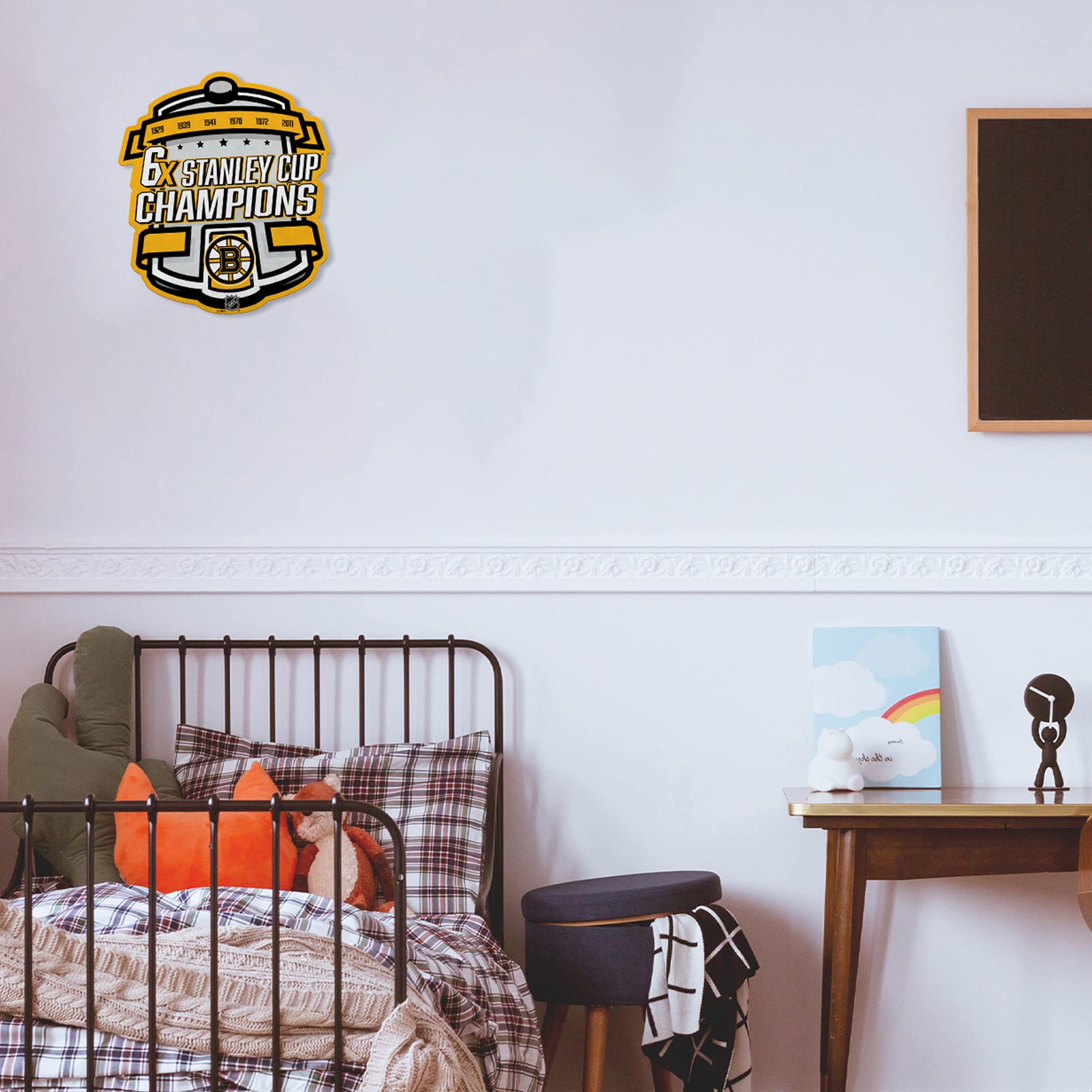 Rico Industries Nhl Boston Bruins Champ Shape Cut Pennant - Home And Living Room D  Cor - Soft Felt Ez To Hang
