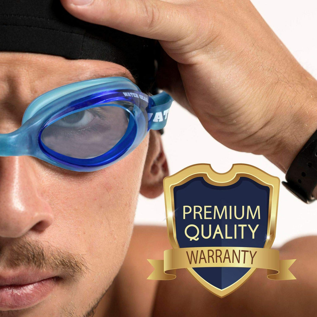 Water Gear Razor Anti-Fog Goggle (Blue W/Blue Frame)