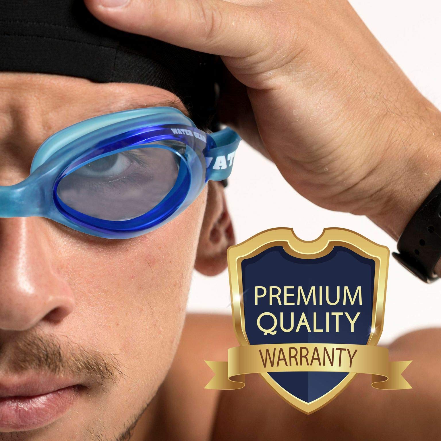 Water Gear Razor Anti-Fog Goggle (Blue W/Blue Frame)