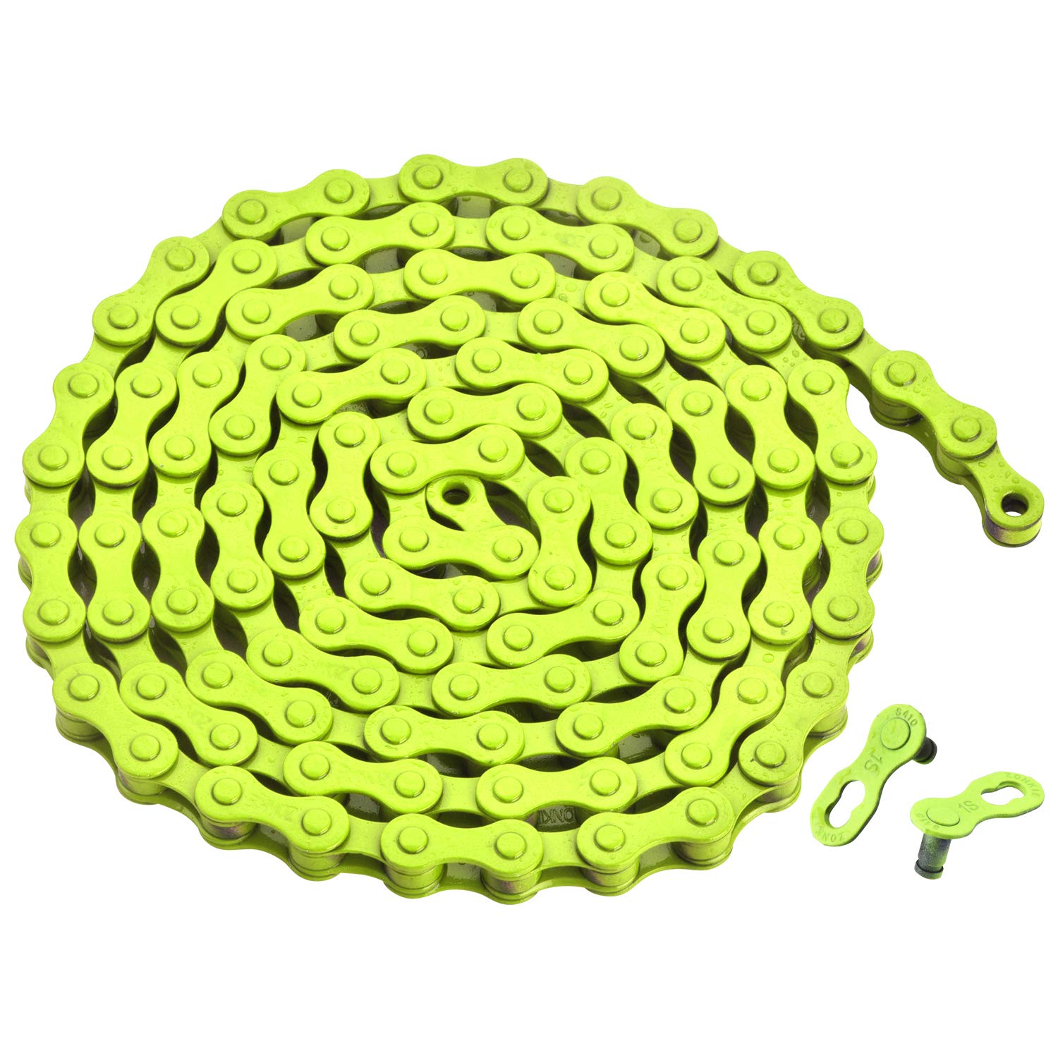 Zonkie Single-Speed Bicycle Chain 1/2 X 1/8 Inch 116 Links (Yellow, 1/2'' 1/8'' 116 Links)