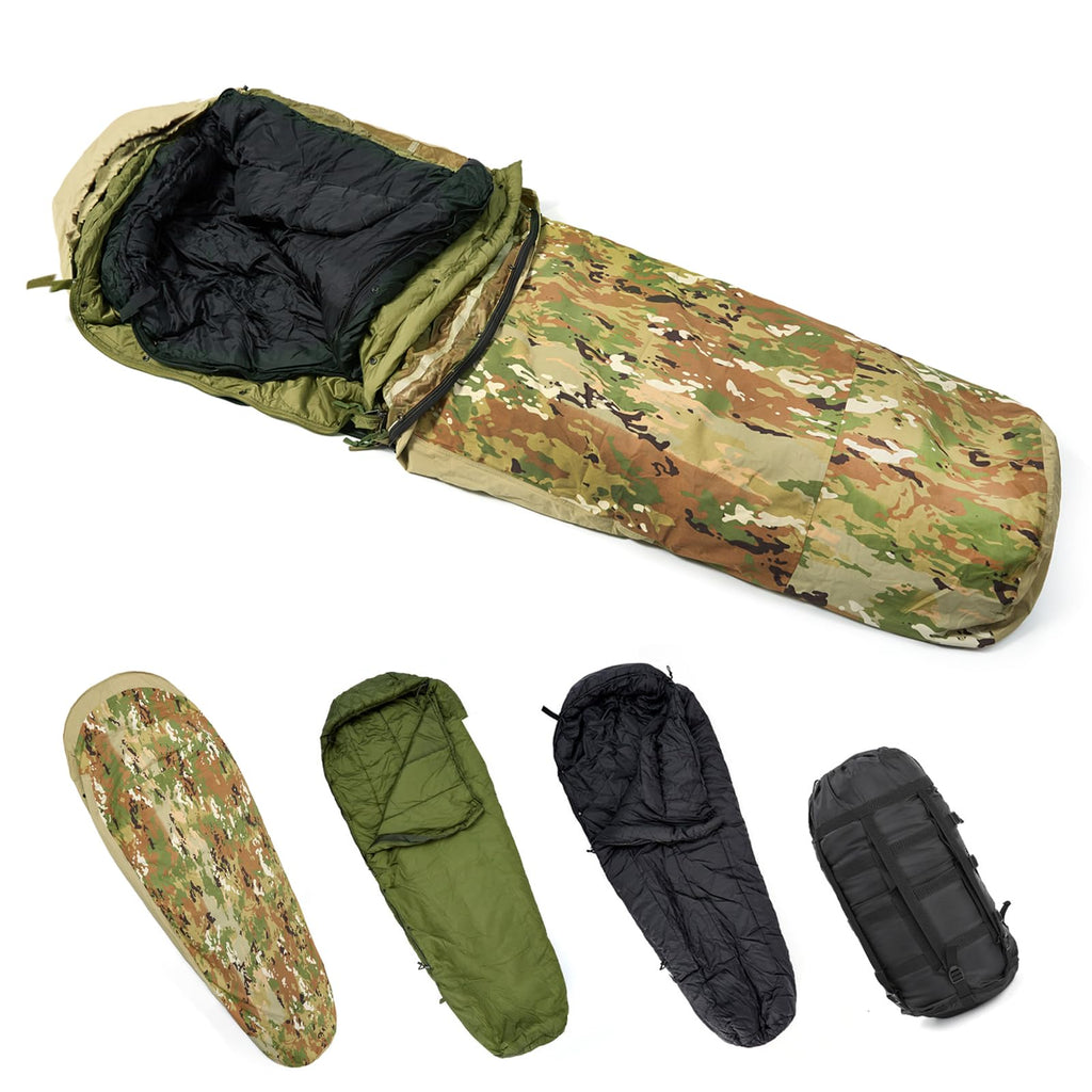 Mt Army Military Modular Sleeping Bags System, Multi Layered With Bivy Cover For All Season, Ocp